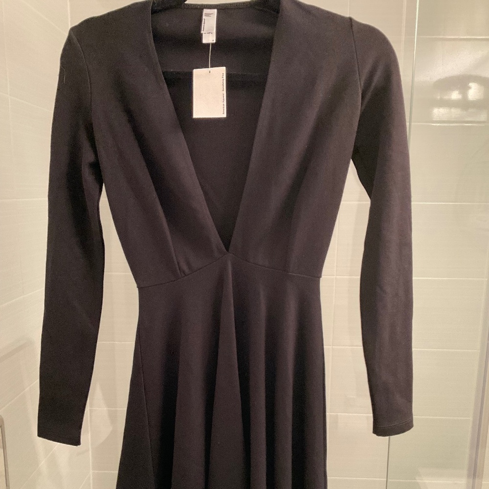 American Apparel Deep V Skater Dress